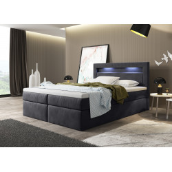 Boxspringbett Paris mit LED & Schubladen