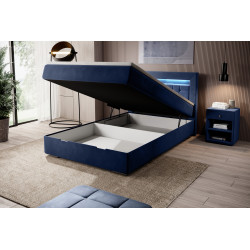 Boxspringbett 120x200 Liverpool Bettkasten Vorne und LED...