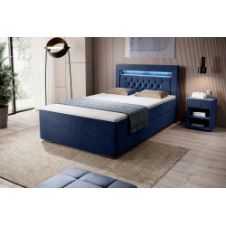 Boxspringbett 120x200 Liverpool Bettkasten Vorne und LED...