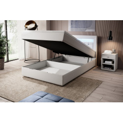 Boxspringbett 120x200 Liverpool Bettkasten Vorne und LED Ambiente Licht