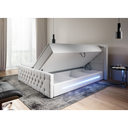 Boxspringbett Manchester Bettkasten LED Ambiente Licht