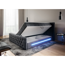 Boxspringbett Manchester Bettkasten LED Ambiente Licht