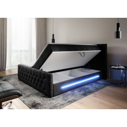 Boxspringbett Manchester Bettkasten LED Ambiente Licht