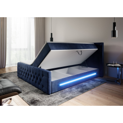 Boxspringbett Manchester Bettkasten LED Ambiente Licht