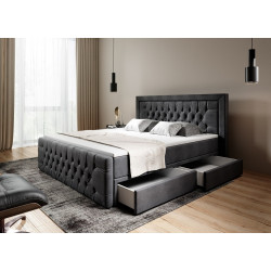 Boxspringbett Manchester Schubladen LED Ambiente Licht