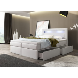 Boxspringbett Paris mit LED & Schubladen