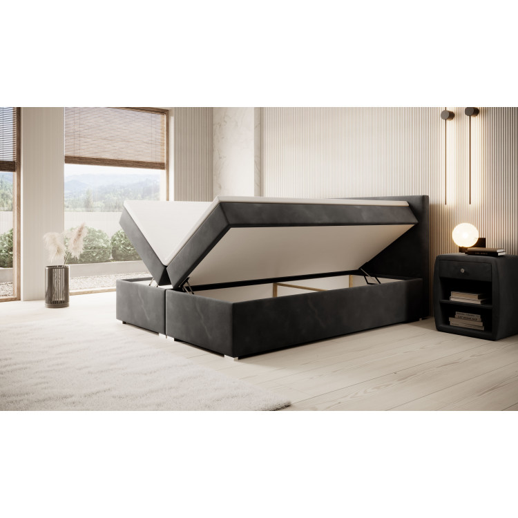 Boxspringbett Berlin inkl. Bettkasten Topper Fußteil