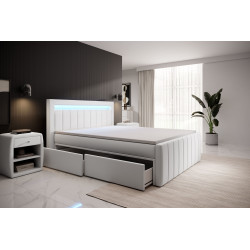 Boxspringbett Kreta Schubladen LED Ambiente Licht Fußteil