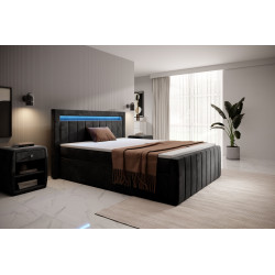 Boxspringbett Kreta Schubladen LED Ambiente Licht Fußteil