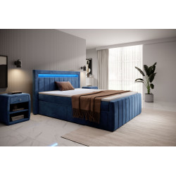 Boxspringbett Kreta Schubladen LED Ambiente Licht Fußteil