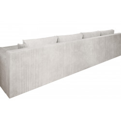 Credo Ecksofa U-Form, mit Schlaffunktion und Bettkasten, U-Form Couch Creme