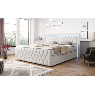 Boxspringbett London Schubladen LED Ambiente Licht Fußteil